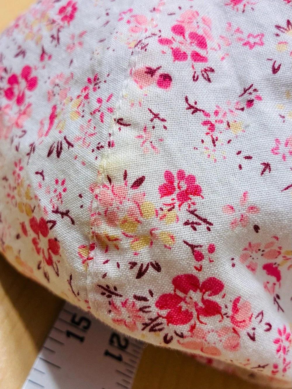 Floral Newsboy Cap White Pink Cottagecore Baker Boy Hat One Size